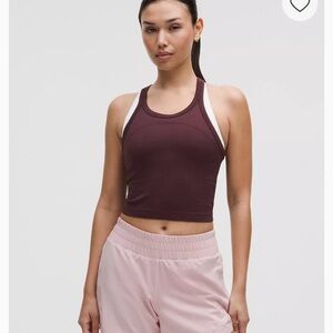 lululemon swiftly tech cropped racer back tank top 2.0